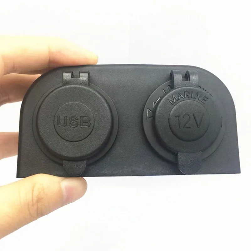 Горячая 4.2A автомобильный мотоцикл двойной USB зарядное устройство+ 12 В/24 В прикуриватель панель для морской лодки ATV RV