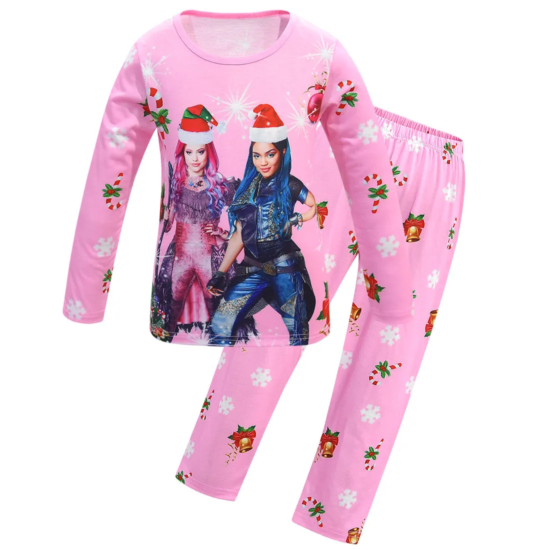 Descendants 2 Mal Bertha Maleficent Long Live Evil Straight Purple kids adult Cosplay halloween costume for kids Sleepwear