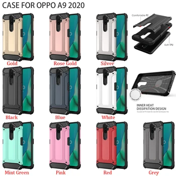 

100pcs/lot For Realme 5 Pro Redleme 3 Pro/X Lite Anti-knock Heavy Duty Removable Tough Armor Hard Case For OPPO A9 2020 A5 2020