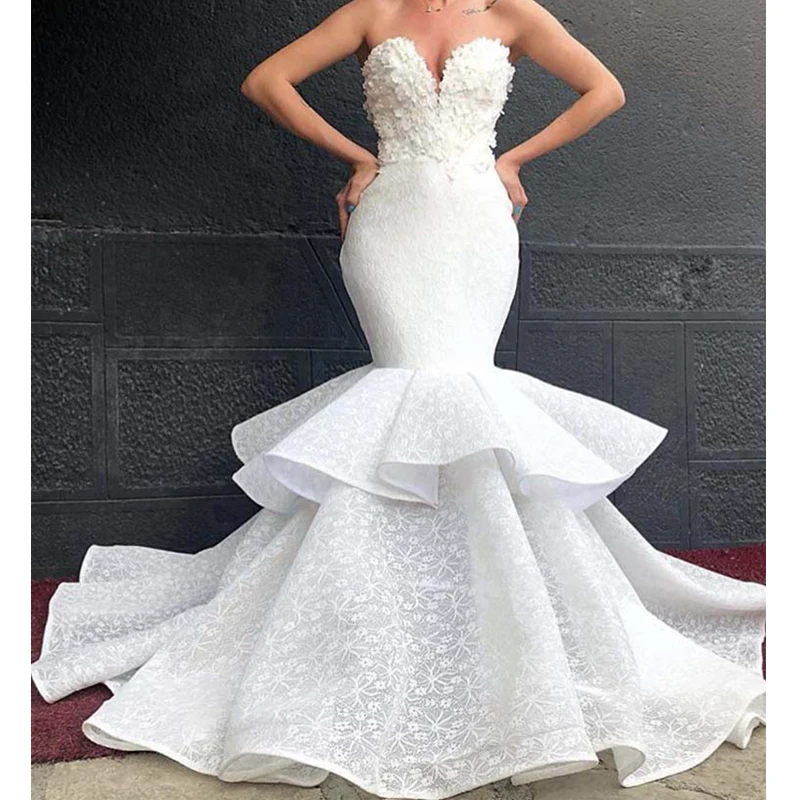

Verngo Mermaid Evening Dress Long Ivory Lace Flowers Formal Dress Elegant Prom Dress Party Gown Vestidos De Fiesta