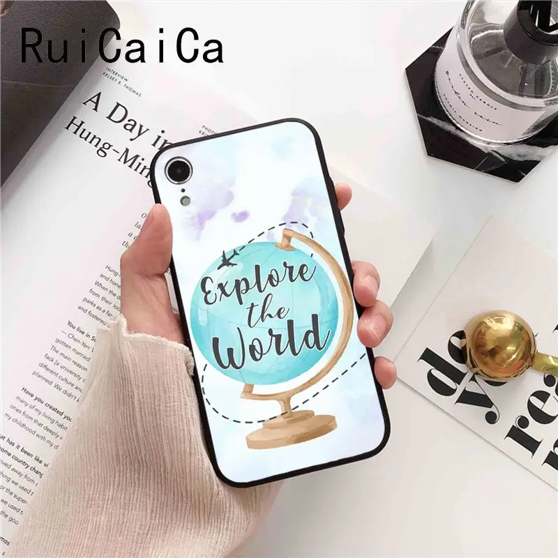 World map airplane travel