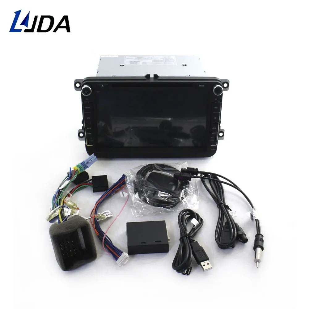 LJDA автомобильный мультимедийный плеер для VW POLO PASSAT b6 golf 5 Skoda Октавия wifi радио dvd automotivo gps 2 DIN Авторадио