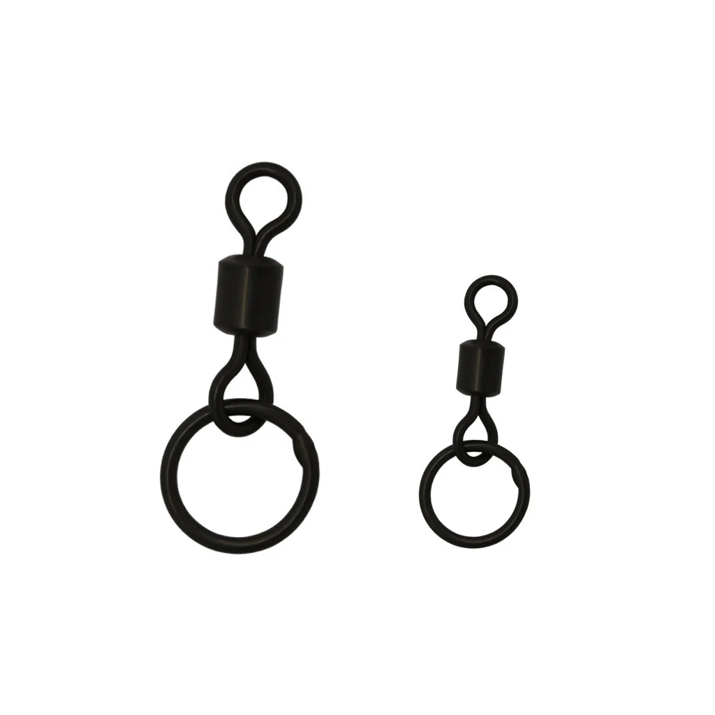 100x гибкое Кольцо Вертлюги Chod Rigs Карп Рыболовный соединитель клеммные снасти |
