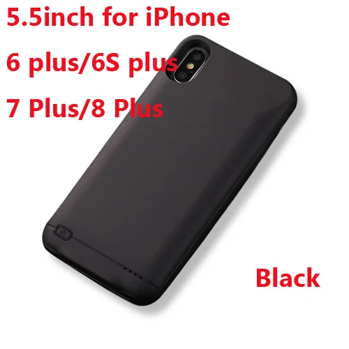 6P 6SP i7P i8P Black Хит 10000 мАч чехол для зарядного устройства для iphone 6 6s 7 8 Plus внешний аккумулятор чехол для зарядки для iphone X XS Max XR 6 s Внешний Аккумулятор Чехол - Цвет: 6P 6SP i7P i8P Black
