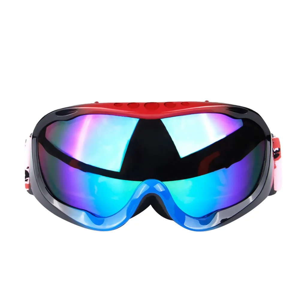 Red Blue Frame Blue Снег лыжные очки противотуманные линзы сноуборд Снегоход Мотоцикл УФ-защита - Цвет: Red Blue Frame Blue