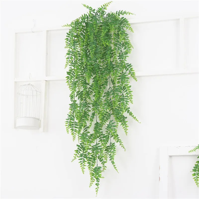 Tanio Sztuczna roślina winorośli ściana wisząca symulacja Rattan liście gałęzie zielona roślina sklep