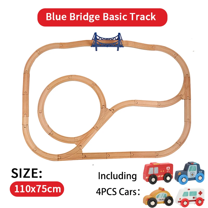 Wooden Railway Train Track Set Ring Circular Orbit Assemble Accessories Fit for Thomas Biro Toys Children Gifts | Игрушки и хобби