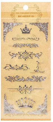 L 1 шт. Скрапбукинг винтажная наклейка Золотое Тиснение сердце цветок наклейки с бабочками карты создание фото альбом украшения материал для скрапбукинга - Цвет: L