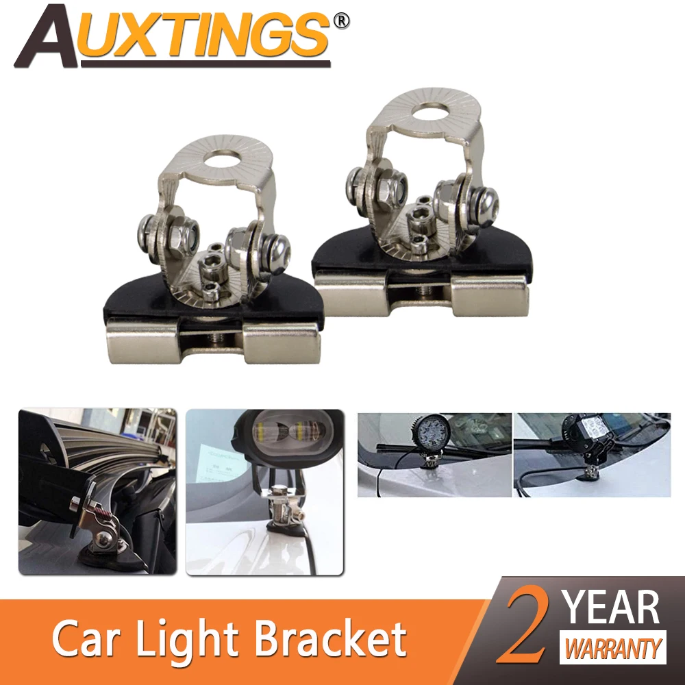 

Auxtings 2 Pcs/Set Stainless Steel Pillar Hood Car Mount Bracket Clamp Holder 304 Offroad Led Work Light Bar car accessories
