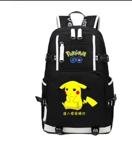 as pictures Игра Pokemon GO Pocket Monste pikachu рюкзак Charizard холст с принтом для мужчин и женщин школьная сумка дорожная сумка рюкзак - Цвет: as pictures
