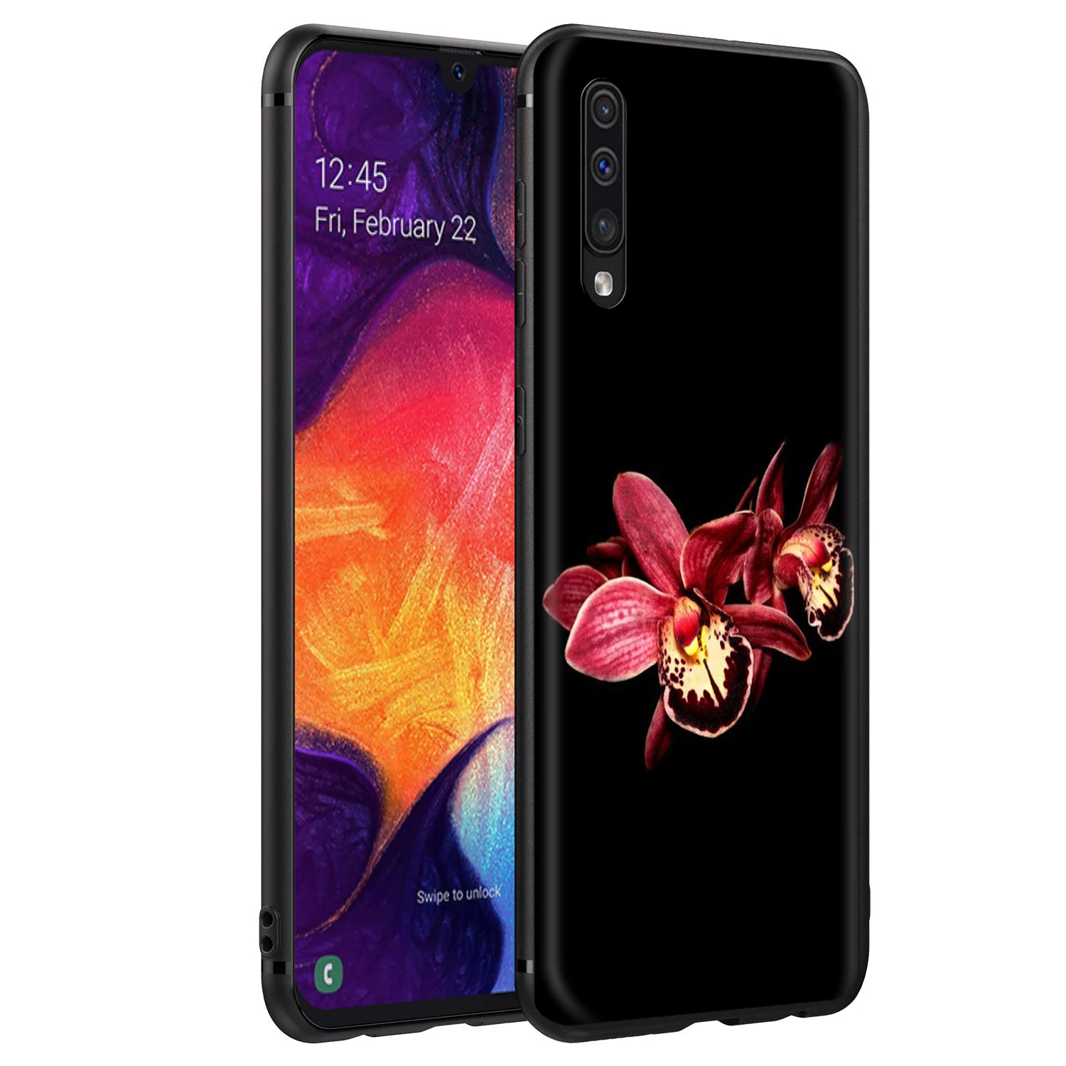 Чехол с цветами орхидеи для Samsung Galaxy A7 A8 A9 A10 A20 A30 A40 A50 A70 S10 S10e J6 Plus S20 Ultra Note 10 Lite A51 A71