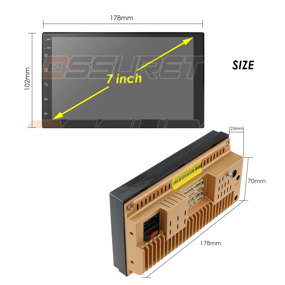 Perfect 2 Din Touch screen 7" Car Multimedia Auto Universal radio Bluetooth GPS Navigation Stereo MP3 MP5 USB FM TPMS DVR OBD2 26