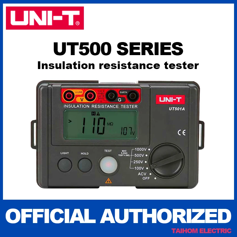 Цифровой тестер сопротивления изоляции UNI T UT502A Мегаомметр высоковольтметр непрерывности с ЖК