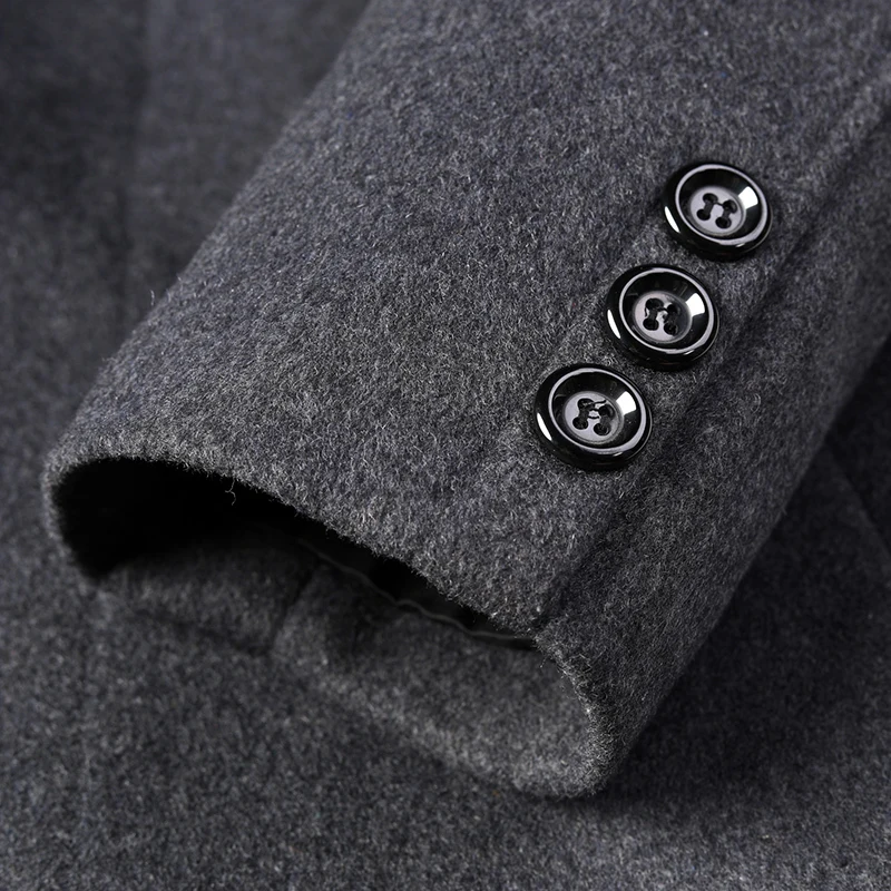 6XL 8XL 5XL 4X Зимняя шерстяная куртка мужская Высококачественная шерстяная облегающее пальто в повседневном стиле с воротником шерстяное пальто мужская длинная хлопковая куртка с воротником