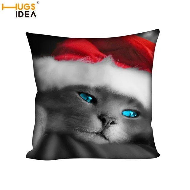 HUGSIDEA, Рождественская подушка для собак кошек, наволочки, зимние Декоративные наволочки, наволочки для дивана, наволочки, постельные принадлежности, наволочки - Цвет: HM800DG