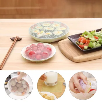 

Reusable Silicone Food Wrap Zero Waste Sustainable Eco Friendly Food Cover Seal Food Fresh Stretch Lids Bowl Home Kitchen Tools