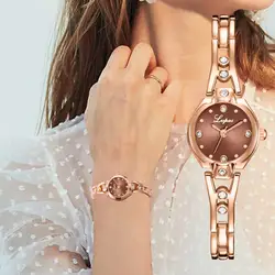 Повседневные платья часы новый роскошный Стиль женские наручные часы со стразами женские кварцевые наручные часы с Сталь браслет наручные