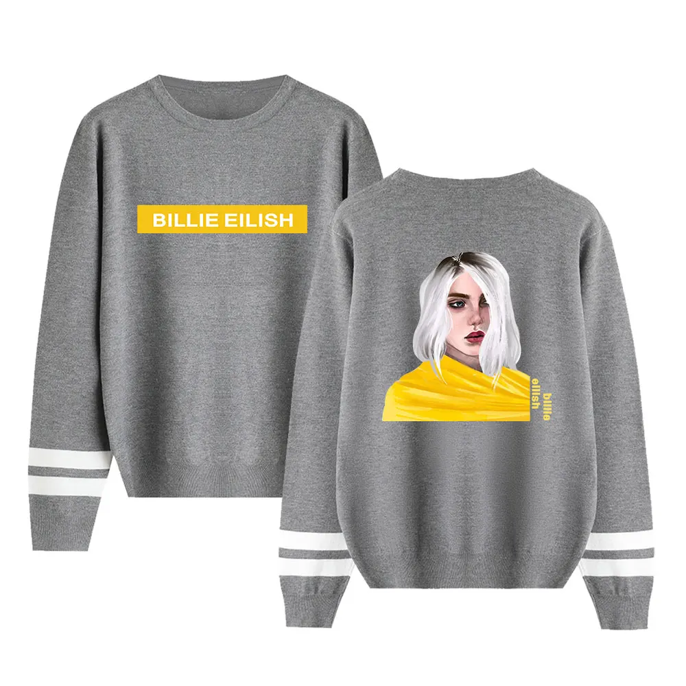 Свитера с круглым вырезом Billie Eilish, Свитера Осень/зима, вязаные теплые свитера для мужчин и женщин, повседневные пуловеры, уличная мода