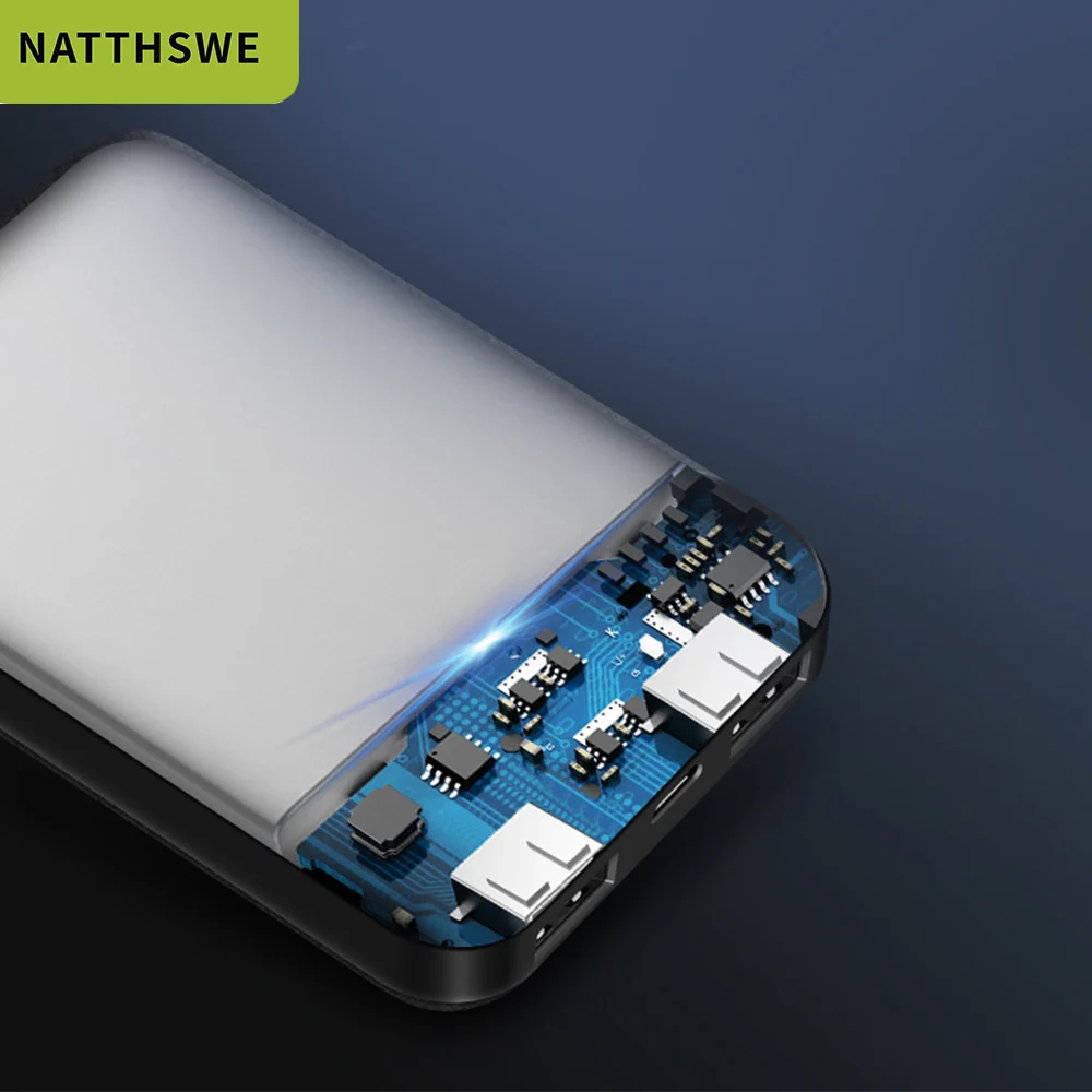 NATTHSWE внешний аккумулятор 10000 мАч для Xiaomi Mi 2 USB портативное зарядное устройство
