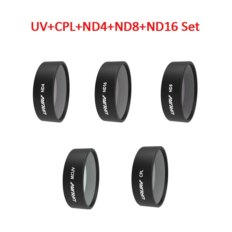 5 Lens Filter Set Комплект фильтров URUAV ND4/ND8/ND16/ND32/CPL/STAR/UV для камеры FIMI X8 SE HD 4K - Цвет: 5 Lens Filter Set