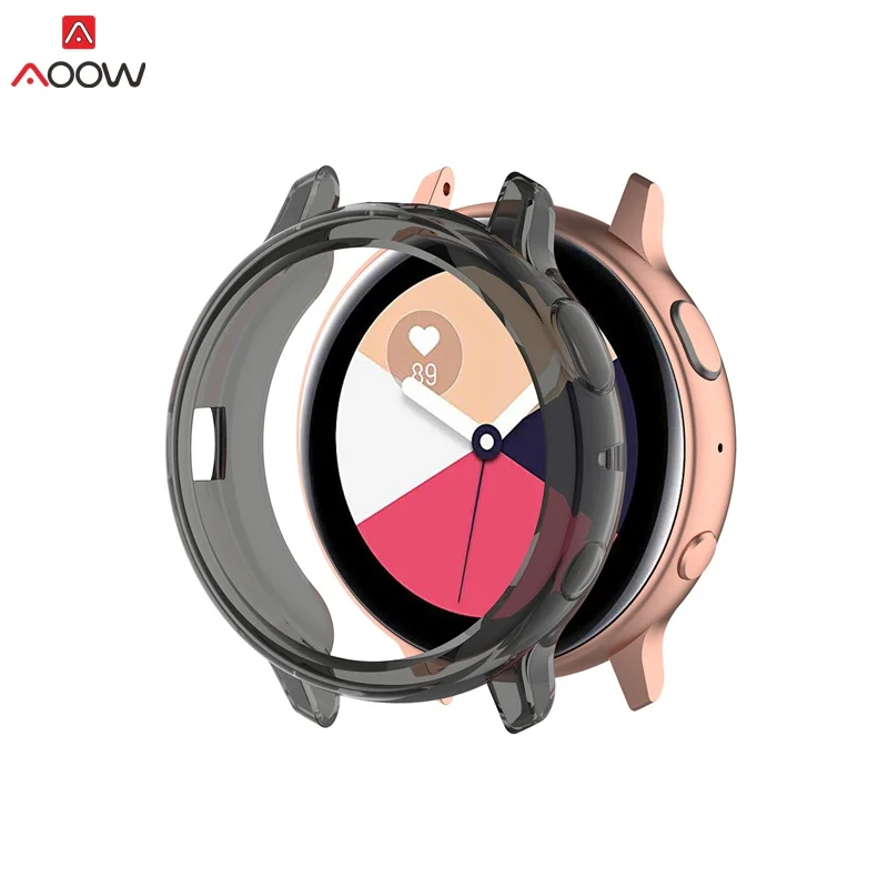 AOOW защитный чехол для samsung Galaxy Watch Active 2 R830 R820 ультра-тонкий полный чехол рамка 40 мм 44 мм чехол для часов