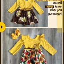 Детская одежда для девочек осенне-осеннее платье для девочек детское платье с цветочным рисунком желтое платье с длинными рукавами и бантом для девочек