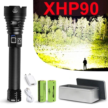 

New pattern xhp90 most powerful led torch led flashlight xhp70 xhp50 rechargeable usb hand lamp 18650 26650 tactical flash light