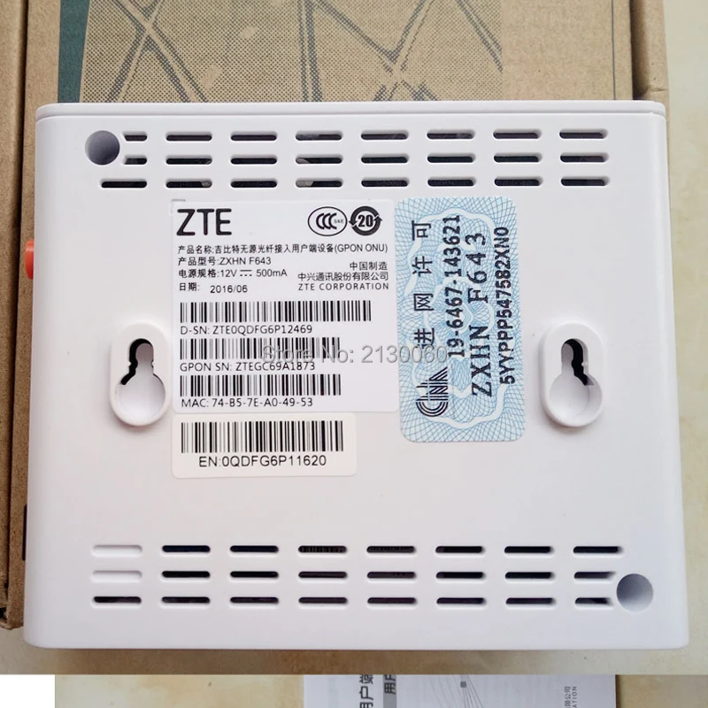 Бесплатная доставка 10 шт./лот ZTE ZXA10 F643 GPON ONU ONT 1GE порт FTTH оптический сетевой