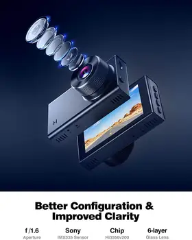 

FOR Sony IMX335 2.5K Dash Cam Gesture Photo WiFi Car Camera Dashcam 2560x1440 30fps HD DVR Video Recorder GPS Tracker Dashcam