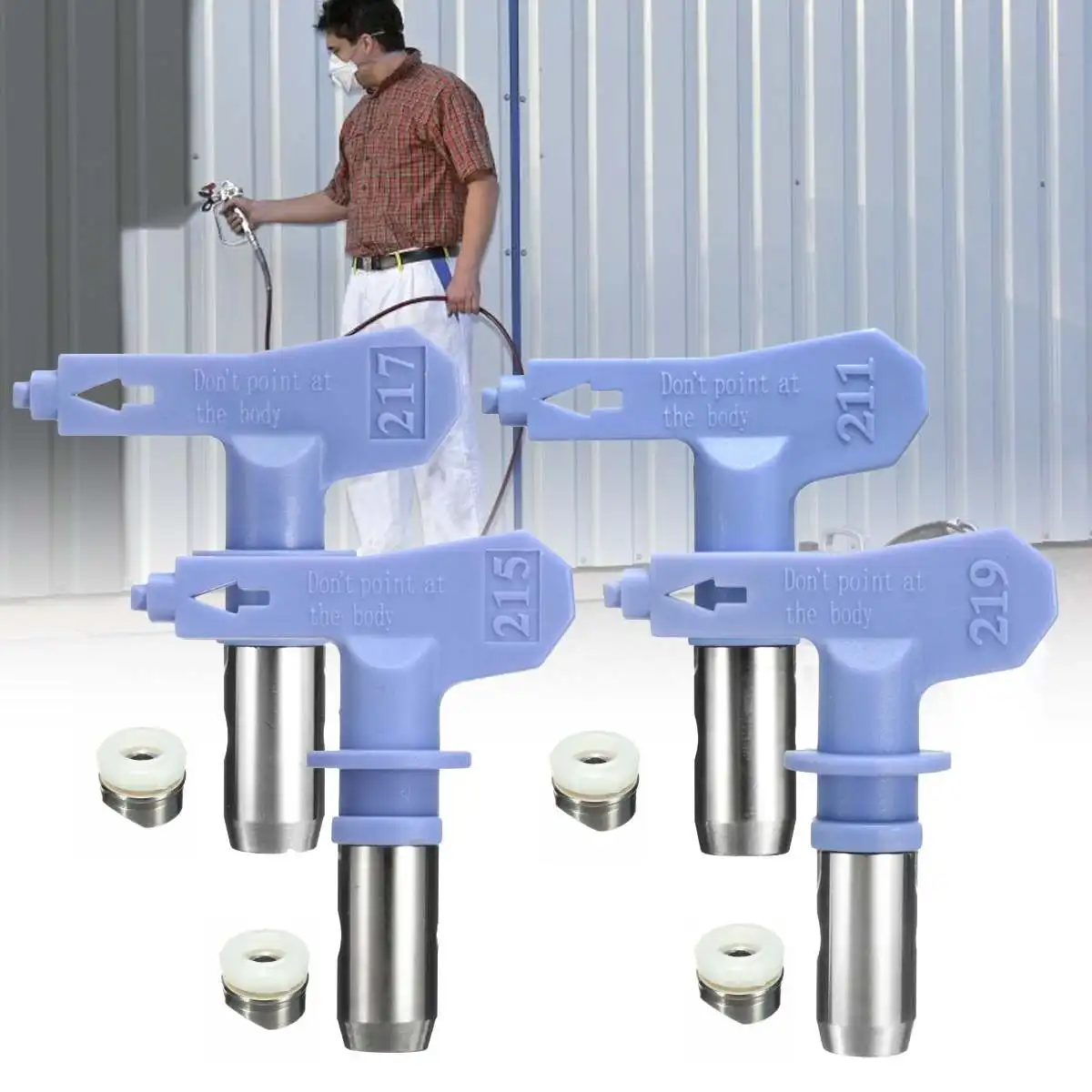 Фиолетовая серия 2 насадка Аэрограф для нанесения краски безвоздушный