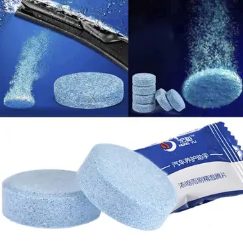 

10Pcs Car Effervescent Tablets Condensed Effervescent Tablet Car Windshield Glass Washer Solid Wiper Windshield Glass Cleaner