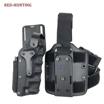 

Tactical Right Hand Drop Leg Thigh Waist Belt Drop Pistol Holster for Glock 17 19 22