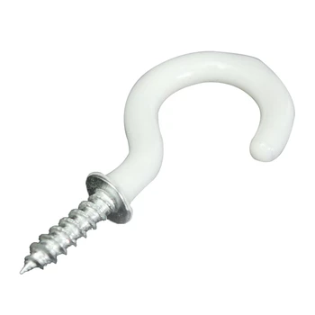 

20x PVC Coated Stainless Steel Screw In Cup Hooks Ring Plant Jewelry Hanger Holder Dining Bar Tool M