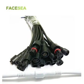 

5/10/20/50 pairs Male to Female 2pin 3pin 4pin 5pin led Connector Waterproof IP68 Black White Cable 0.3mm2 for LED Strips Light