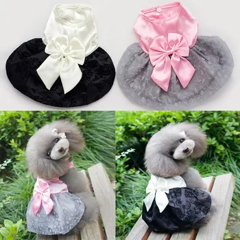 

Pet Clothing Cartoon Dog Clothes Small Dogs Costume Outfits French Bulldog Dress Soft Cotton Cute Autumn White Boy Collar Perro