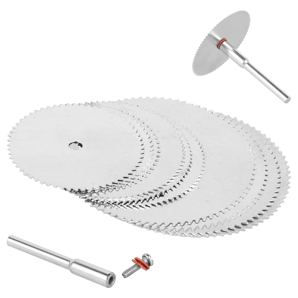 10pcs Mini Circular Saw Blade Electric Grinding Cutting Disc Rotary Tool for Dremel Metal Cutter Power Tool Wood Cutting Discs