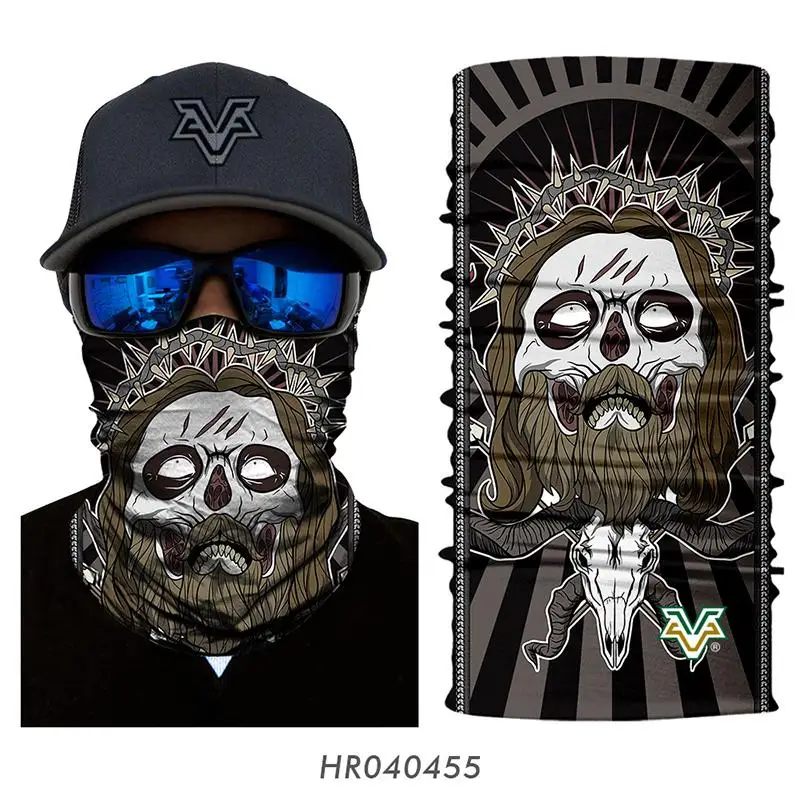 100 шт/партия пиратский череп бесшовная бандана регги маска для лица хип-хоп УФ повязка на голову Головной Платок Череп шейный платок Головные уборы шарфы для хайкинга