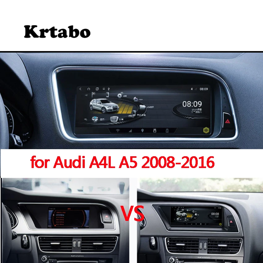 Автомобильный Радио Android мультимедийный плеер для Audi A4L A5 2008- 8,8 дюймов сенсорный экран gps Carplay