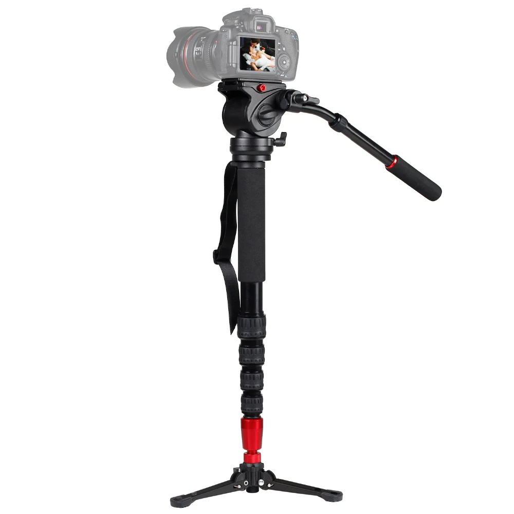  ASHANKS JY-0506 Aluminum Professional Monopod Video tripod for camera with Tripods Head Carry Bag F