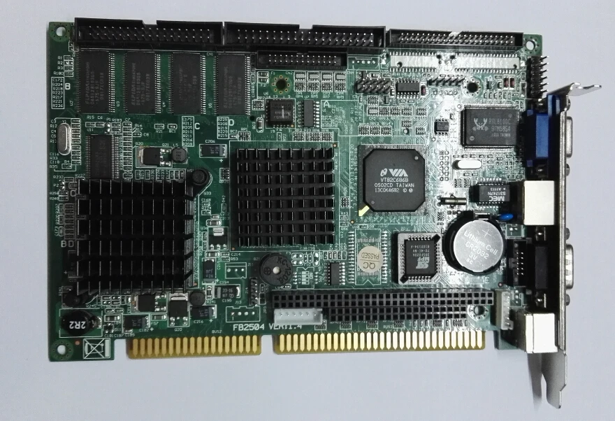 

FB2504 100% OK Original IPC Board ISA Slot Industrial motherboard Half-Size CPU Card PICMG1.0 with CPU RAM Cooler