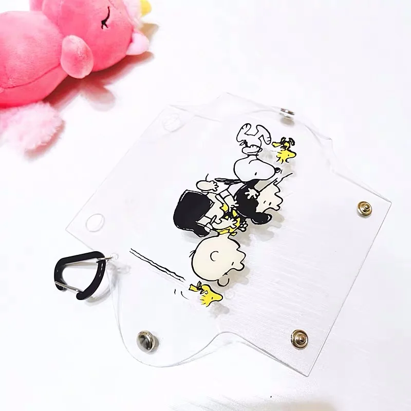 INS Peanuts Rogue Dog Kawaii Мультфильм прозрачный ПВХ высокой емкости Карандаш сумка для хранения кошелек карта Упаковка обучающее хранение