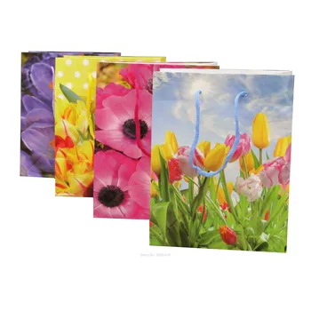 

Gift bags Bagland, "Flowers 11", Paper-160g/m2, pack of Saving-12 To. Assorted, 33cm x 45cm x 10cm