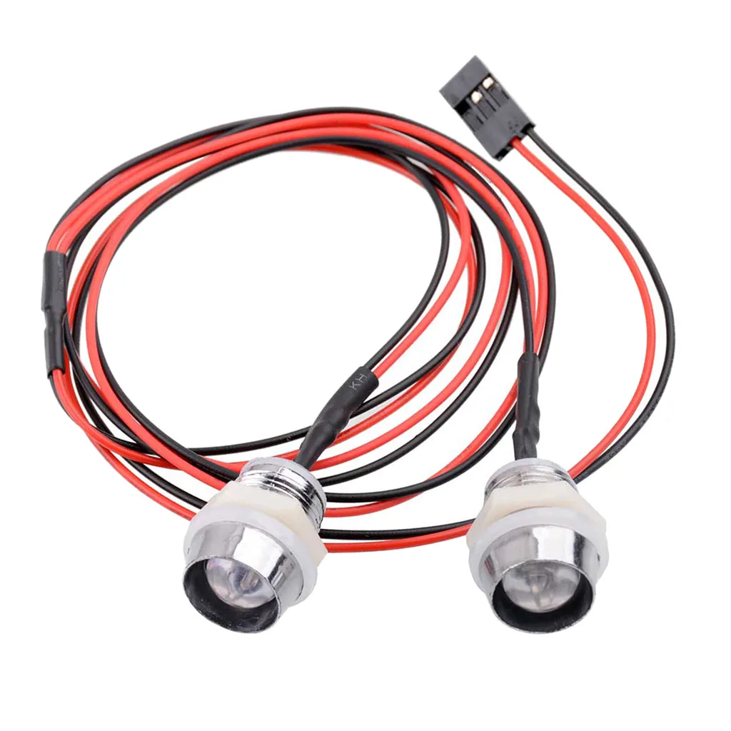 Kit 2x LED 10mm Blanc pour Voiture RC HSP 1/5 1/8 1/10 1/12 1/16
