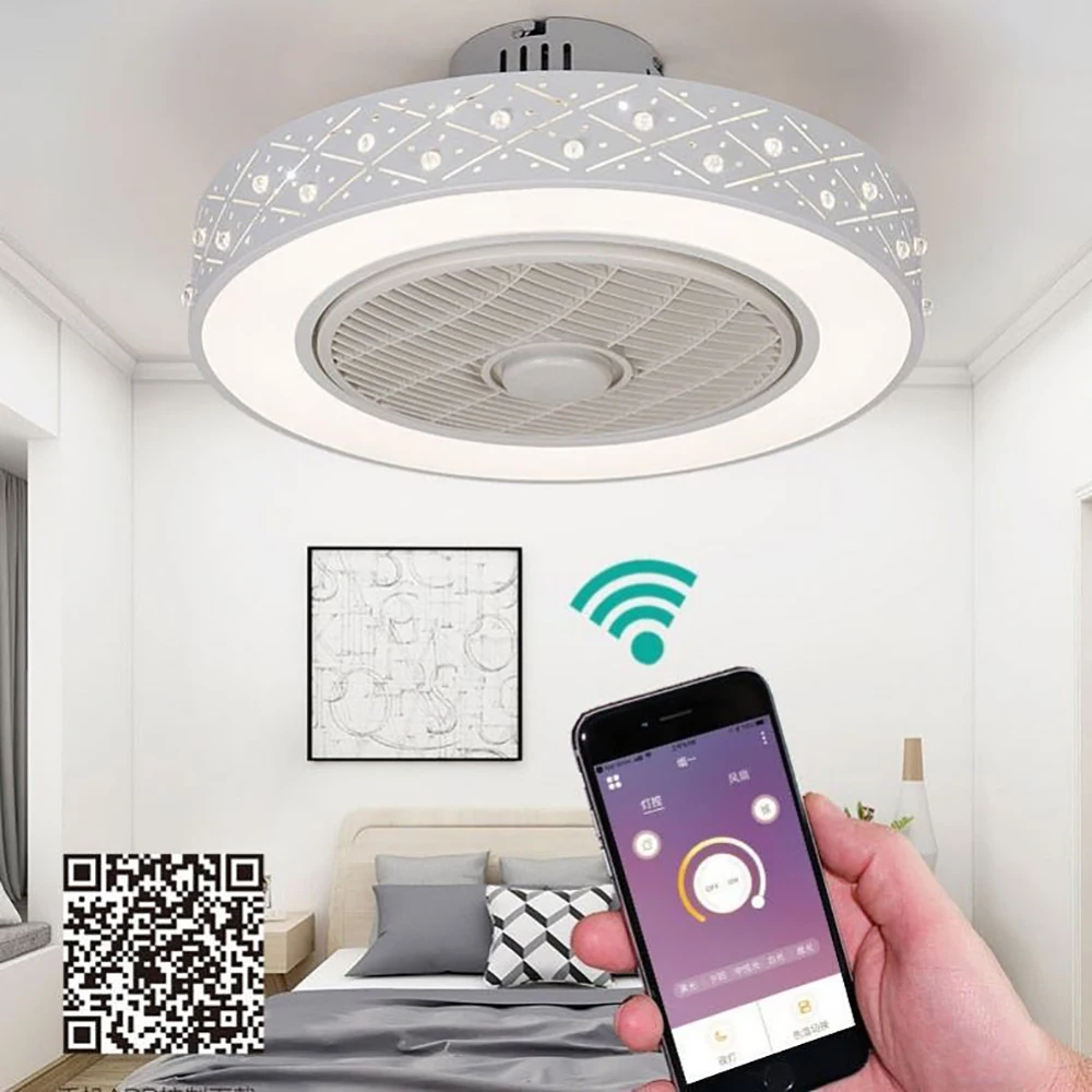 Ceiling Fan With Light Bluetooth Led Smart Remote Control