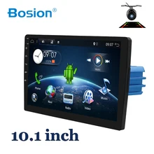 Bosion 10,1 дюймов 1DIN Автомобильный мультимедийный плеер для универсального Android 9,0 автомобильный аудио стерео радио gps BT головное устройство wifi usb sd SWC