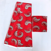 Последние Африканские Восковые узоры атласная шелковая ткань для платья креативная цифровая печать восковая атласная шелковая ткань 5+ 2 ярдов/партия TJ101909