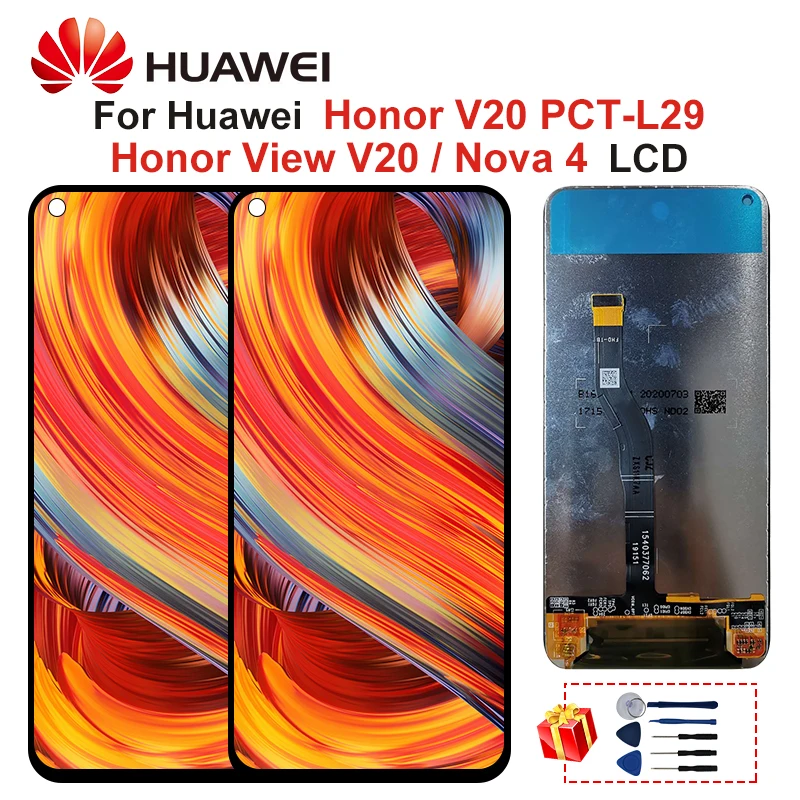 ЖК дисплей 6 4 дюйма для Huawei Honor View 20 V20 сенсорный экран с дигитайзером в сборе