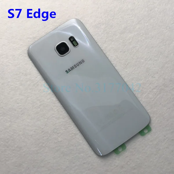 S7 Edge white Samsung Galaxy S7 G930F/S7 EDGE G935F Задняя стеклянная крышка батареи Задняя Дверь Корпус чехол samsung S7 Edge Задняя стеклянная крышка - Цвет: S7 Edge white