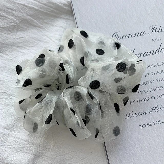 Oversized Scrunchies Organza Hair Ties Elastic Hair Band Women Girs Ponytail Holder Fashion Hair Ropes Headband Hair Accessories XXD0003-1