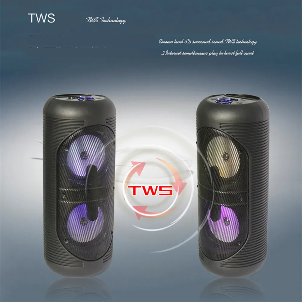Портативный динамик HYASIA TWS высокоточный беспроводной bluetooth сабвуфер s AUX